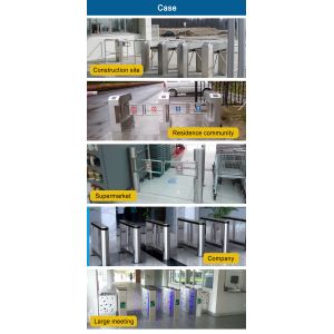 Pedestrian Vertical Swing Turnstile Gate Automatic Sliding Security Entrance