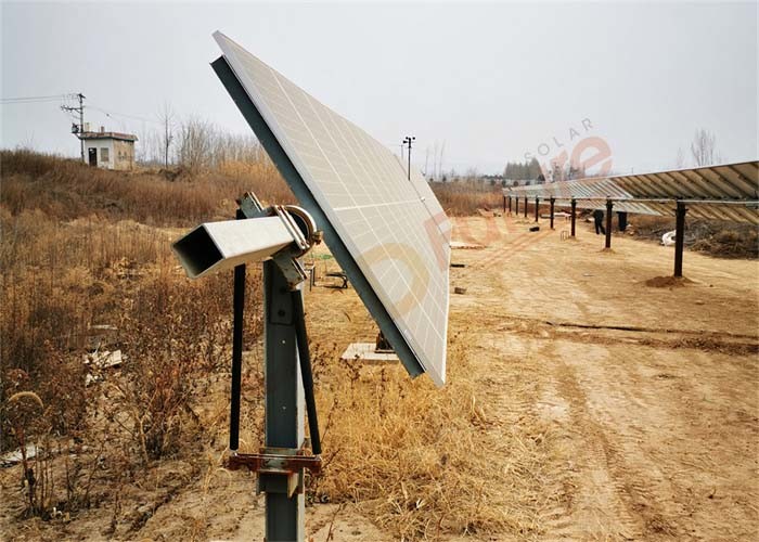 2P PV Tracking System Hot Galvanizing Horizontal Solar Tracker