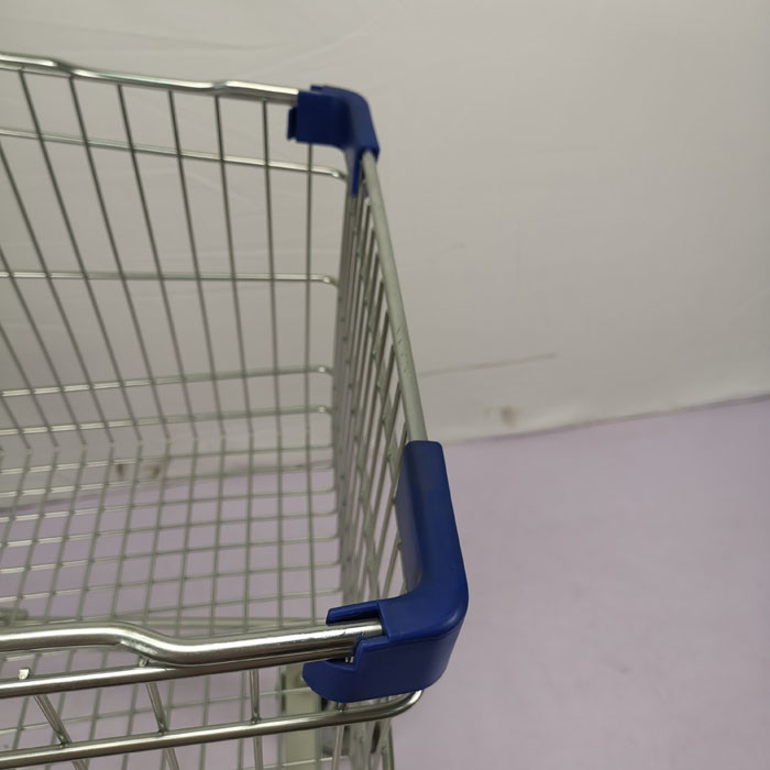 Regular 125L Supermarket Shopping Trolley Zinc 4 Wheel Shopping Trolley CE