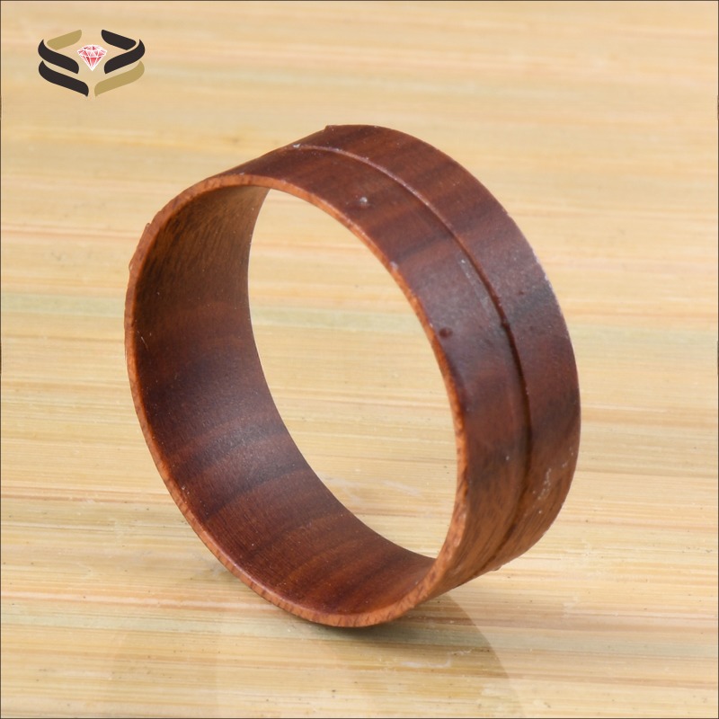 Iron Wood Golden Sandalwood Chicken Wing Koa Wood Ring Core 8mm For Inlay