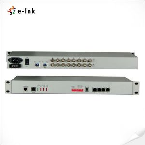 16dBm Optical HDMI Fiber Extender 8E1 4FE 1 Fiber PDH Multiplexer