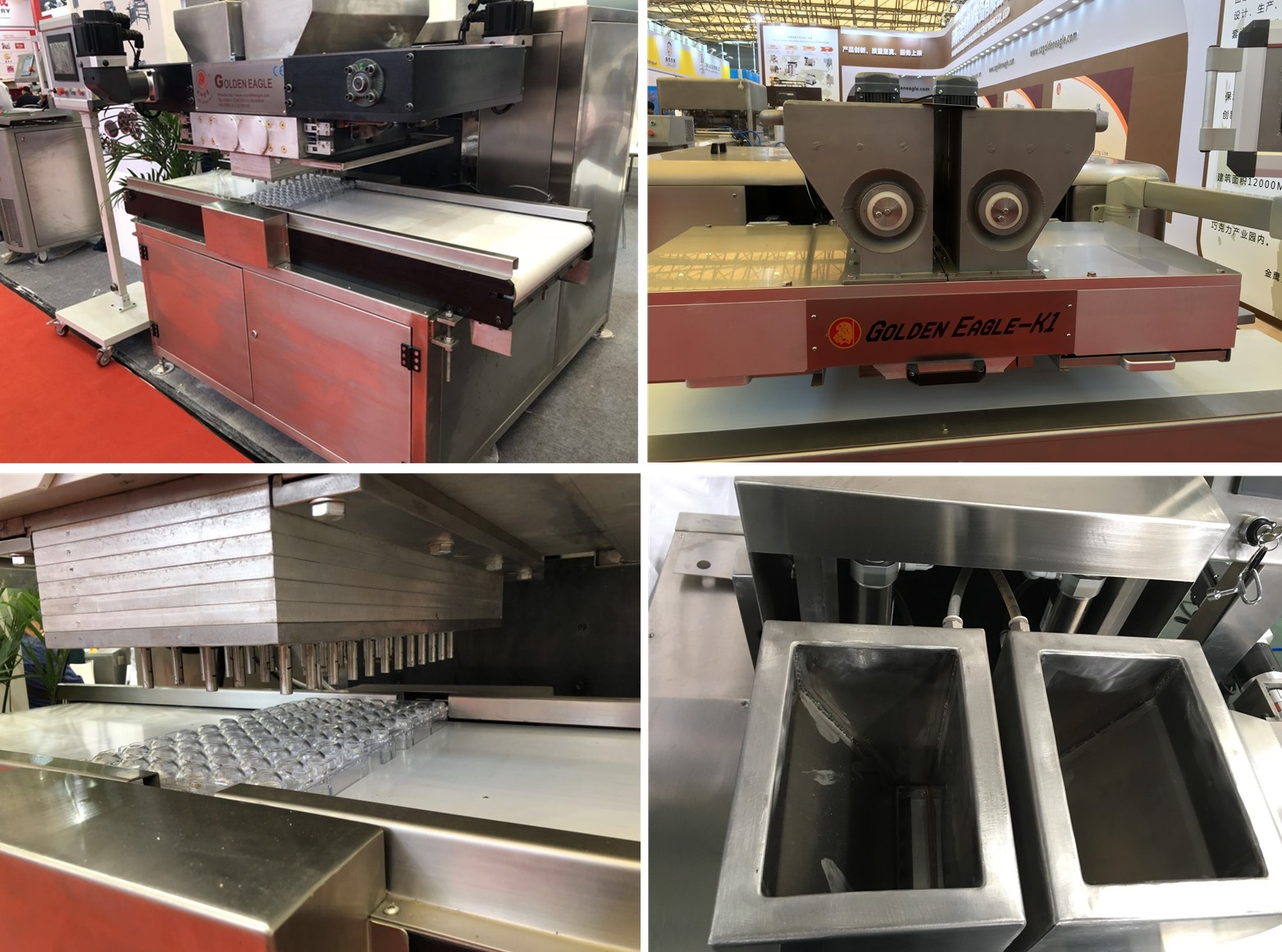 Multi Color 100kg/H Chocolate Moulding Machine