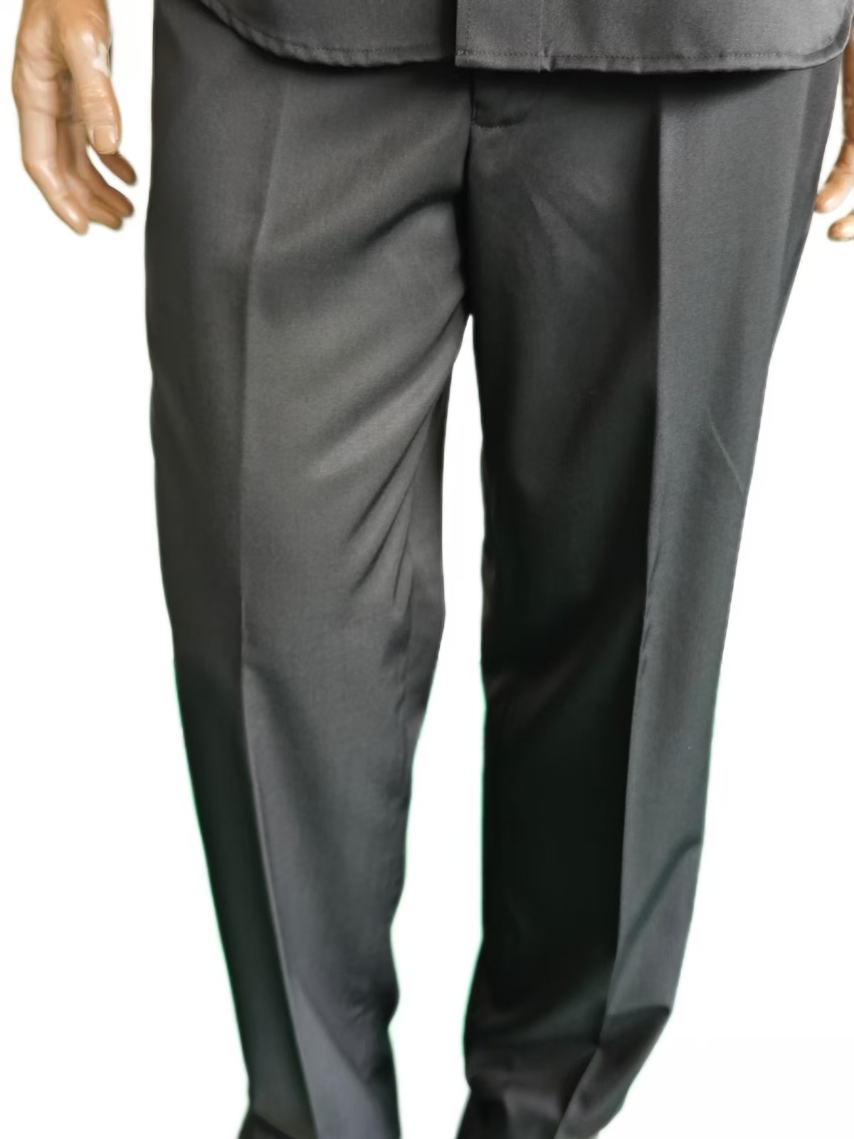Black Ceremonial Military Uniform Set (Long Sleeve and Straight-Leg Trousers) - 45% Wool 55% Polyester