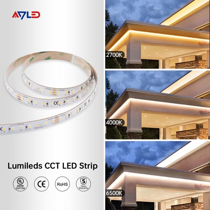 ADLED 640chips Cob Led Strip Light Dimmable Three Colour Flexible Ce Rohs Cct 7