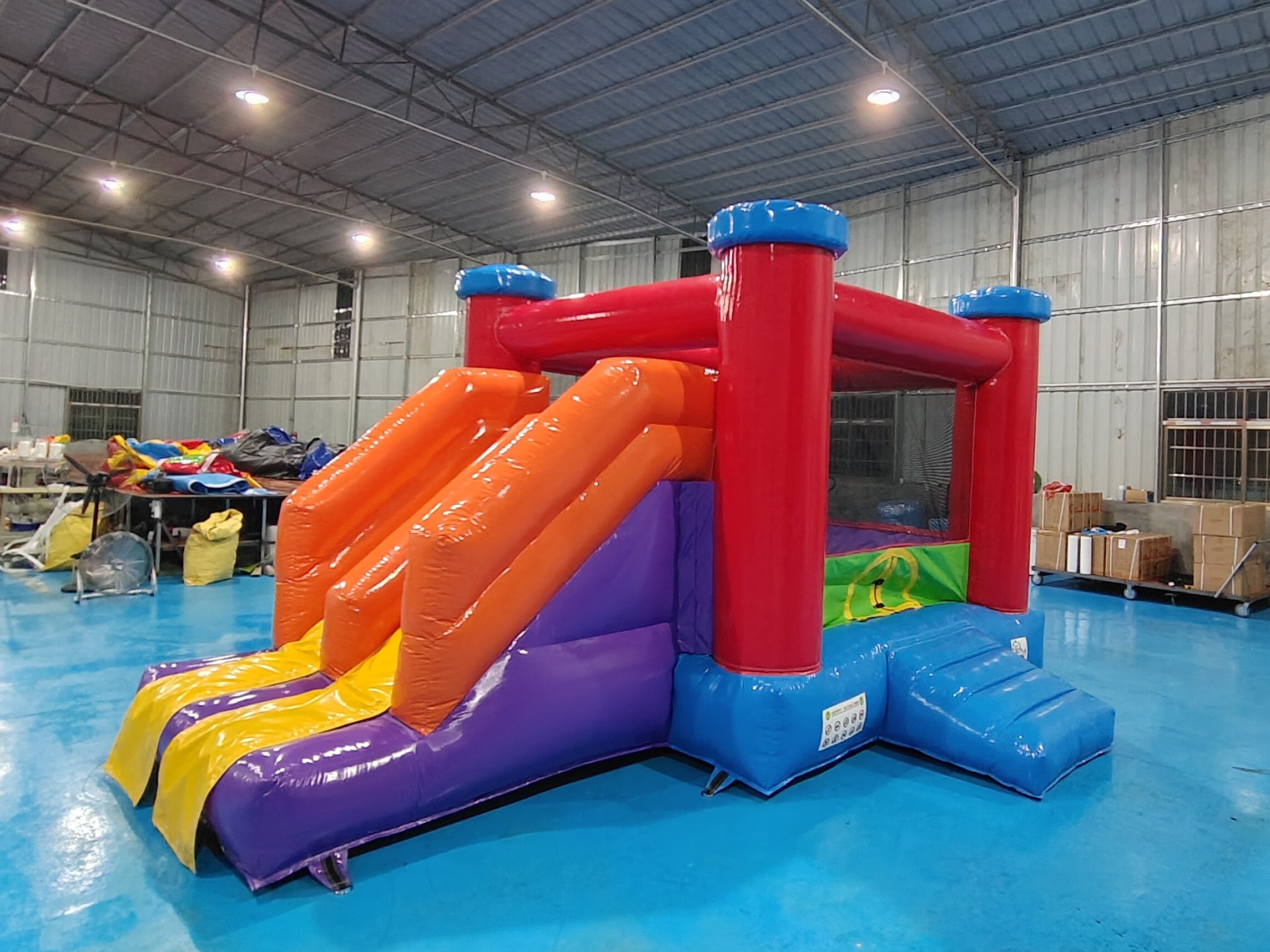 Commercial High Quality Inflatable Jumping Castle With Dry Slide Inflatable Bounce House With Slide Combo For Kids