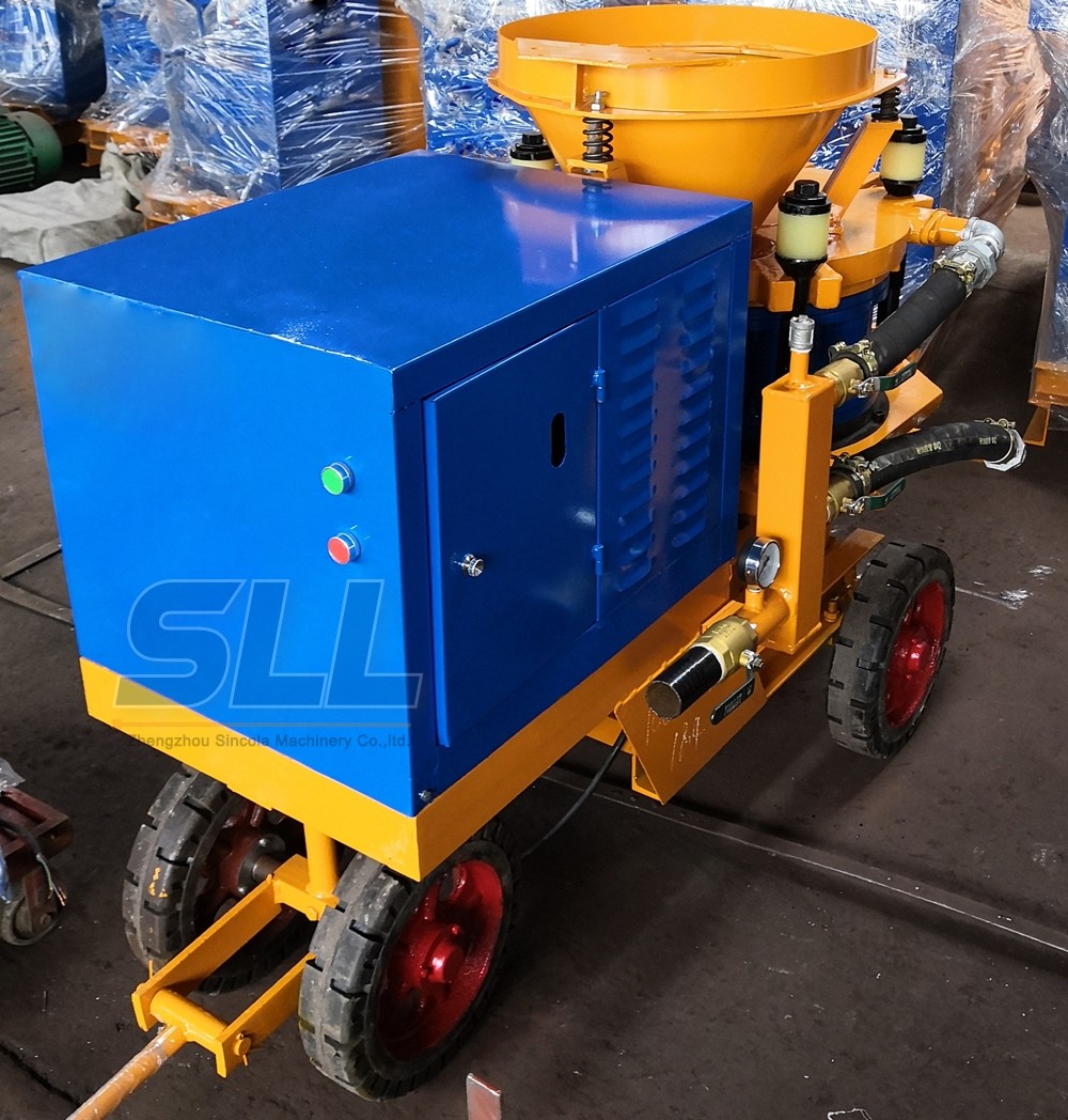 Less Dust Wet Shotcrete Equipment , Electric Type Concrete Cement Sprayer