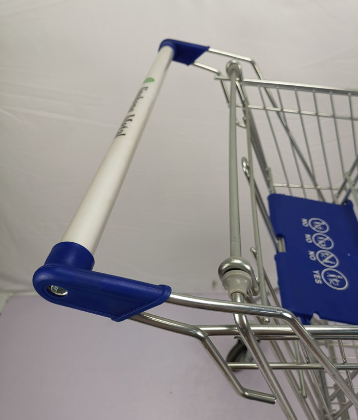 Regular 125L Supermarket Shopping Trolley Zinc 4 Wheel Shopping Trolley CE