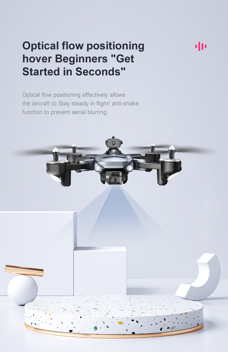 Smart GPS Optical Flow Quadcopter Drone with Obstacle Avoidance and Image Transmission Distance of 200M
