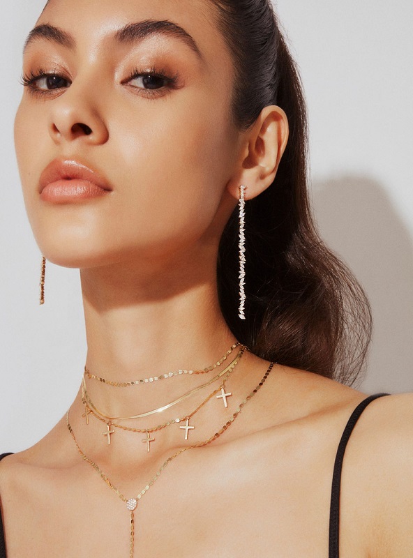 Jewelry Custom Other Earrings Type Long Silver Plating Earrings with Marquis CZ Stone