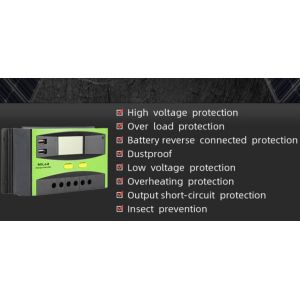 50A Intelligent PWM Solar Charge Controller With LCD Screen