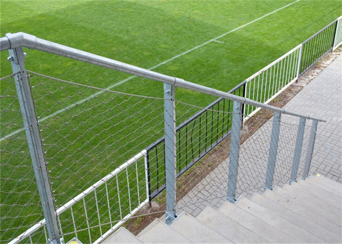 60*105mm Flexible Stainless Steel Cable Mesh Ss Rope Mesh Heat Resisting