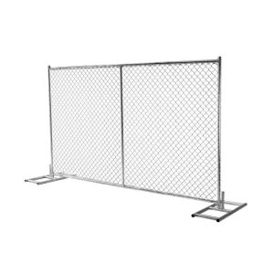 6-foot x 10-foot chain link temporary mesh fence 1-1/4 inch pipes, mesh 2-3/8