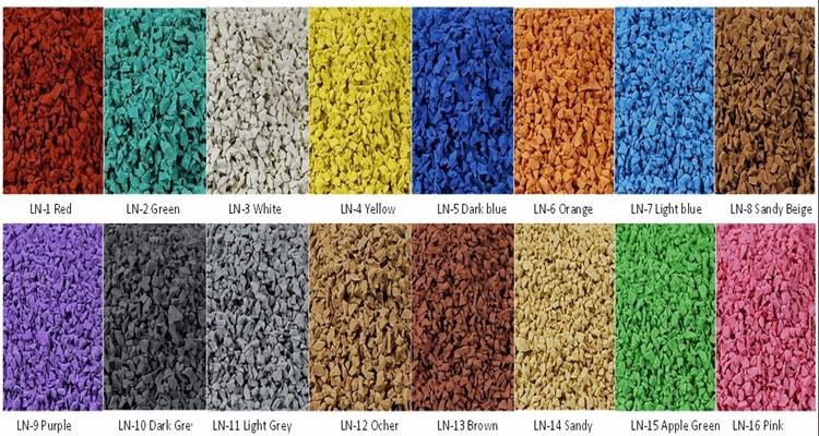 Recycled Rubber Sports Flooring , Outdoor Sports Flooring Flat Surface