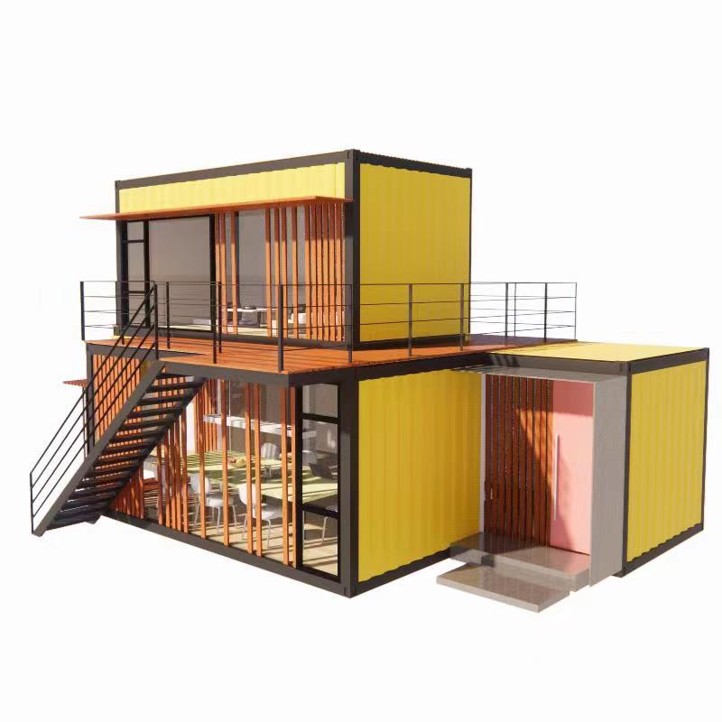 Customized Color Modern Luxury Prefabricated Steel Houses with Toilet Shop Custom Selection