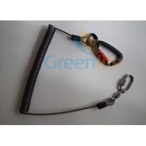 Heavy Duty High Pulling Steel Spring Leash w/Lock Hook&Ring