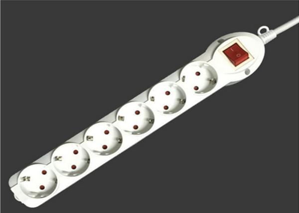 Professional Multifunction Electric Extension Cable Household White / Black
