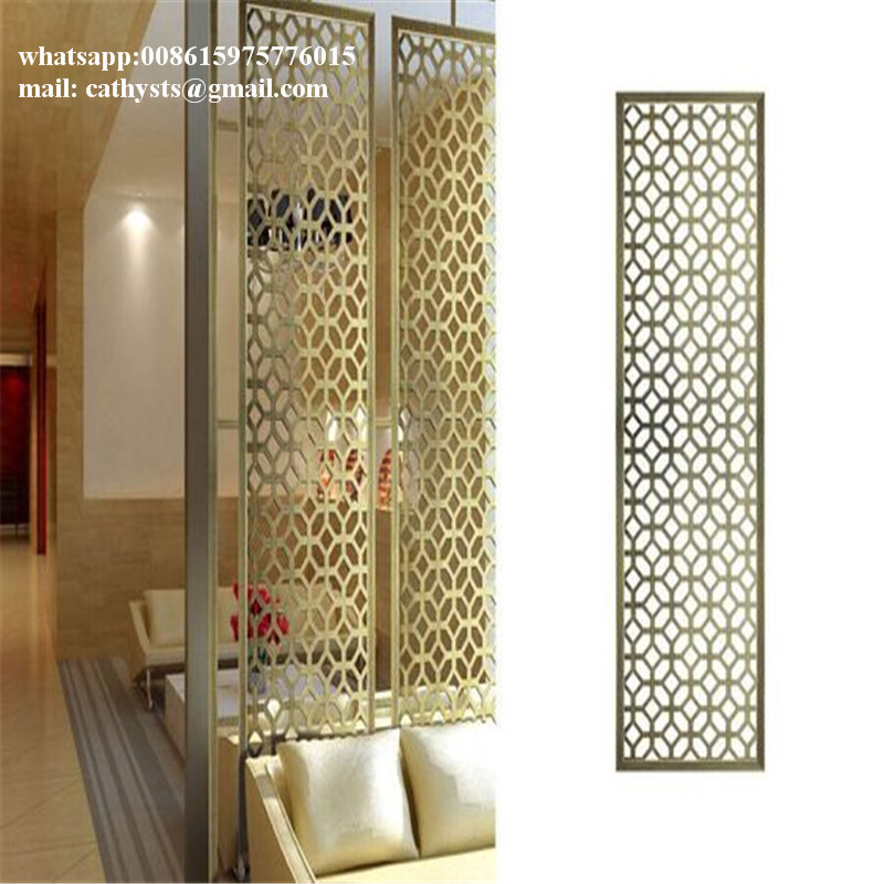 Hot sale hotel decor metal screen partition wall panel for private screen room divider