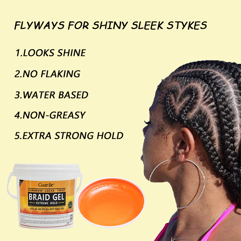 Professional Salon Fast Dry Braiding Gel Twists Braids Wave Edge Gel Extra Hold Cornrow Loc 56oz Braid Gel