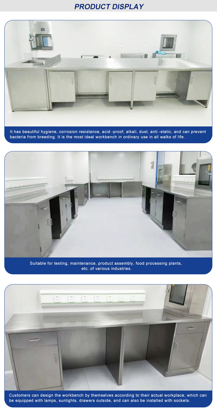 Modern Stainless Steel Lab Bench With Smooth Surface