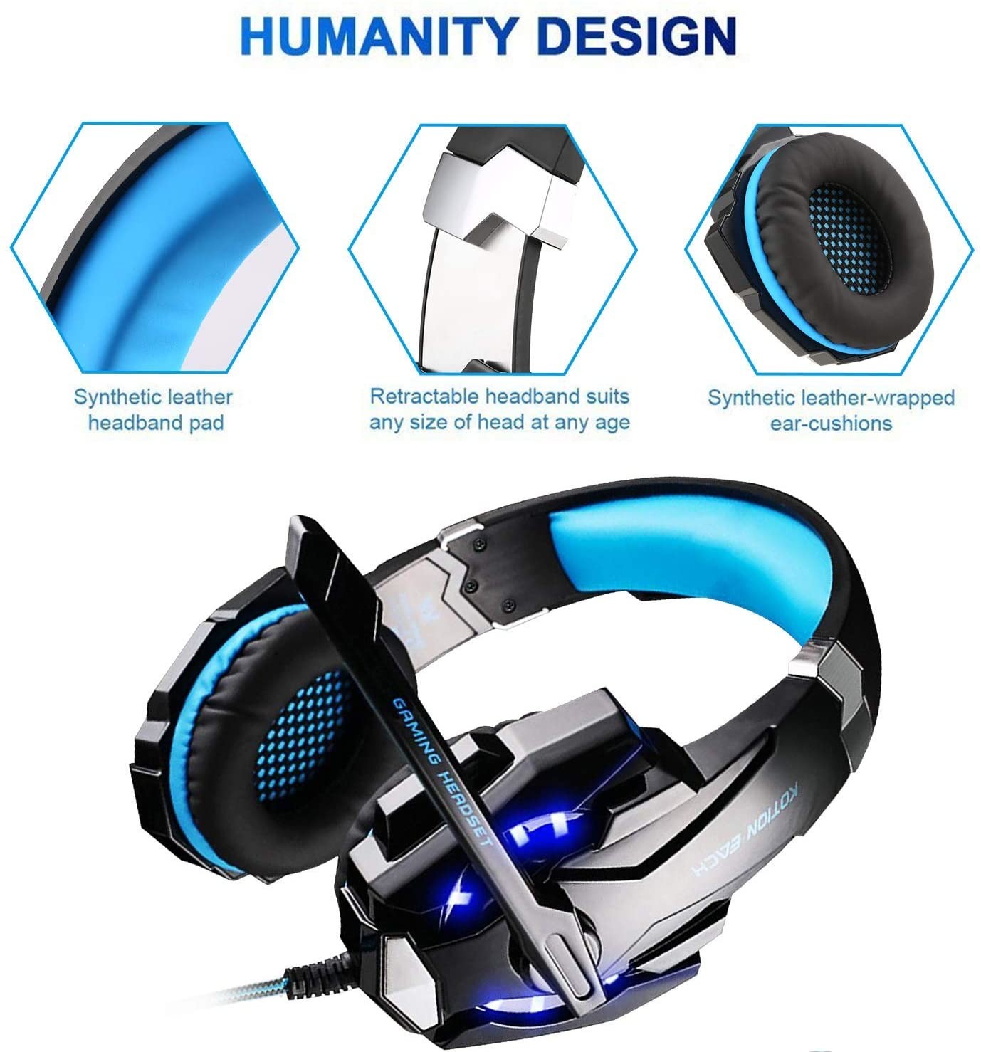 DC5V 100mA Huterspider V9 3.5 mm Gaming Headset
