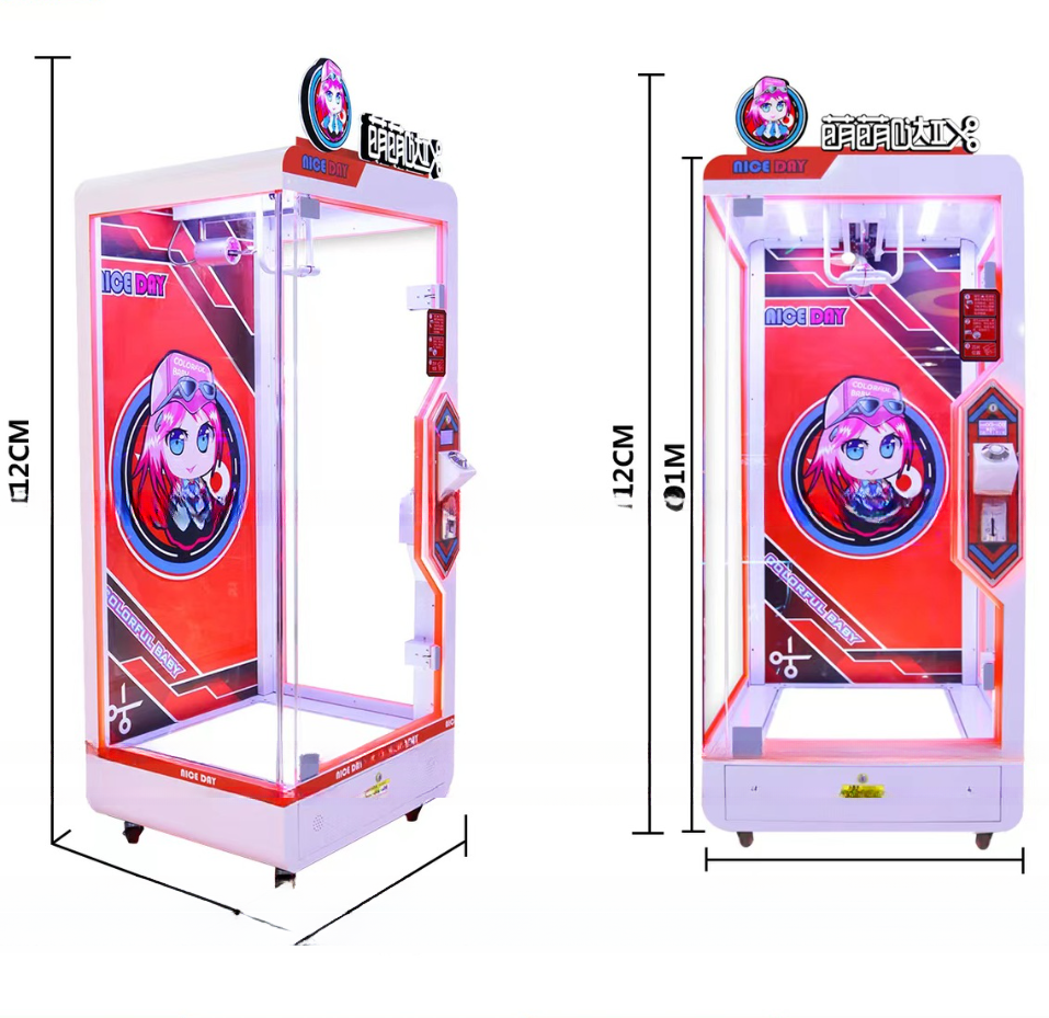 Dreamland video game equipment cute baby scissors toys coin operated cutting doll game machine