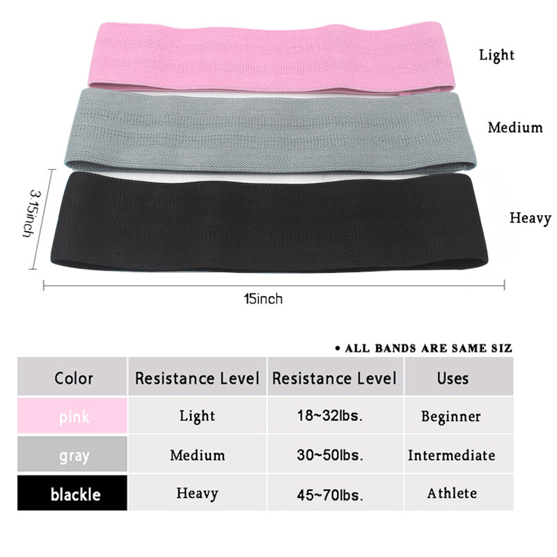 Ultra Stretchable TPE Heavy Fabric Resistance Bands Pink 25in
