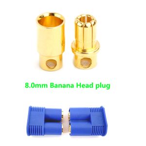 24K Gold Plated EC8 Connector with 8mm Diameter and 220A Maximum Current for RC