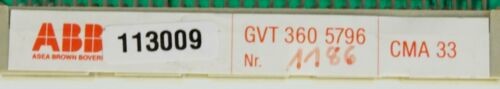 ABB CMA33 GVT3605796 PC BOARD ASSEMBLY SYNPOL MULTIPLIER INTERVAL