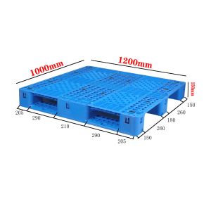 China Static Load 2T Dynamic Load 1T Injection Industrial Plastic Pallet Stackable 1200*1000mm For Euro Logistics Warehouse on sale