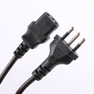 3 Pin Switzerland Swiss Plug Power Cord with Safety Mark and Copper Conductor