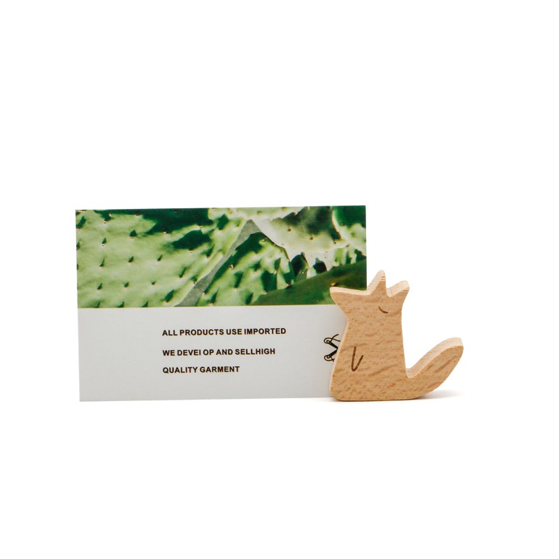 Laser Engraving Wooden Business Card Base Card Holder Animal Shape