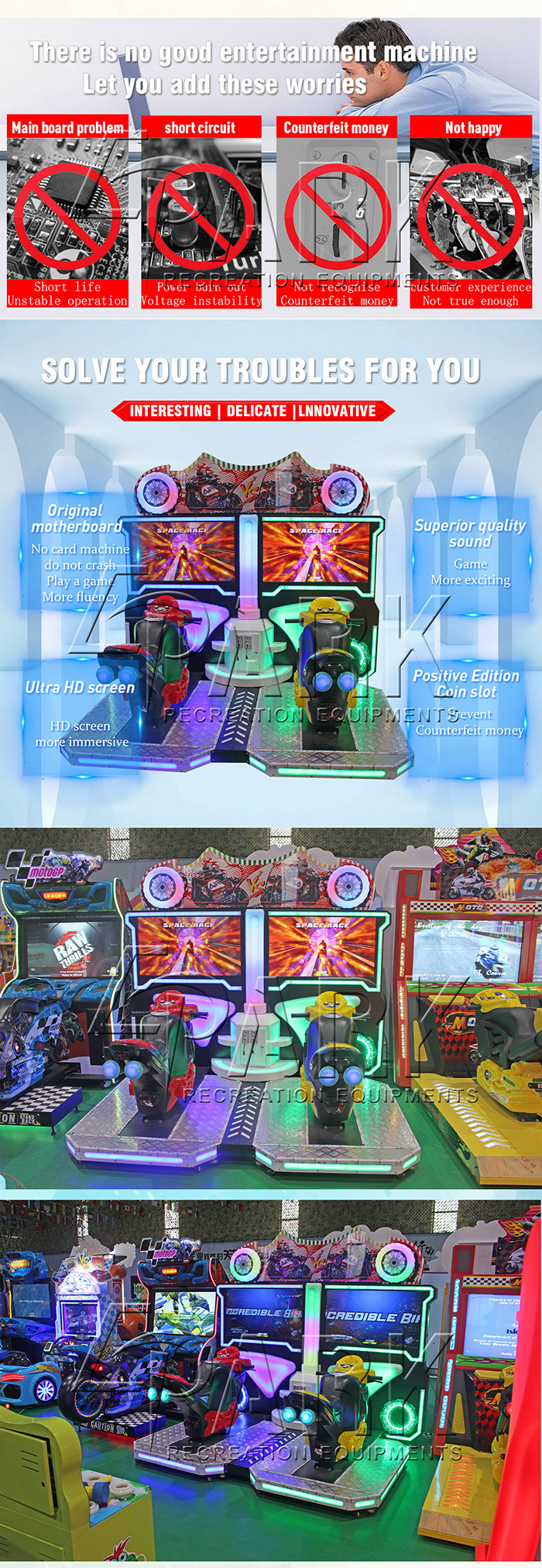 2 Plalyers Motorbike Racing Games Motorcycle Arcade Simulator