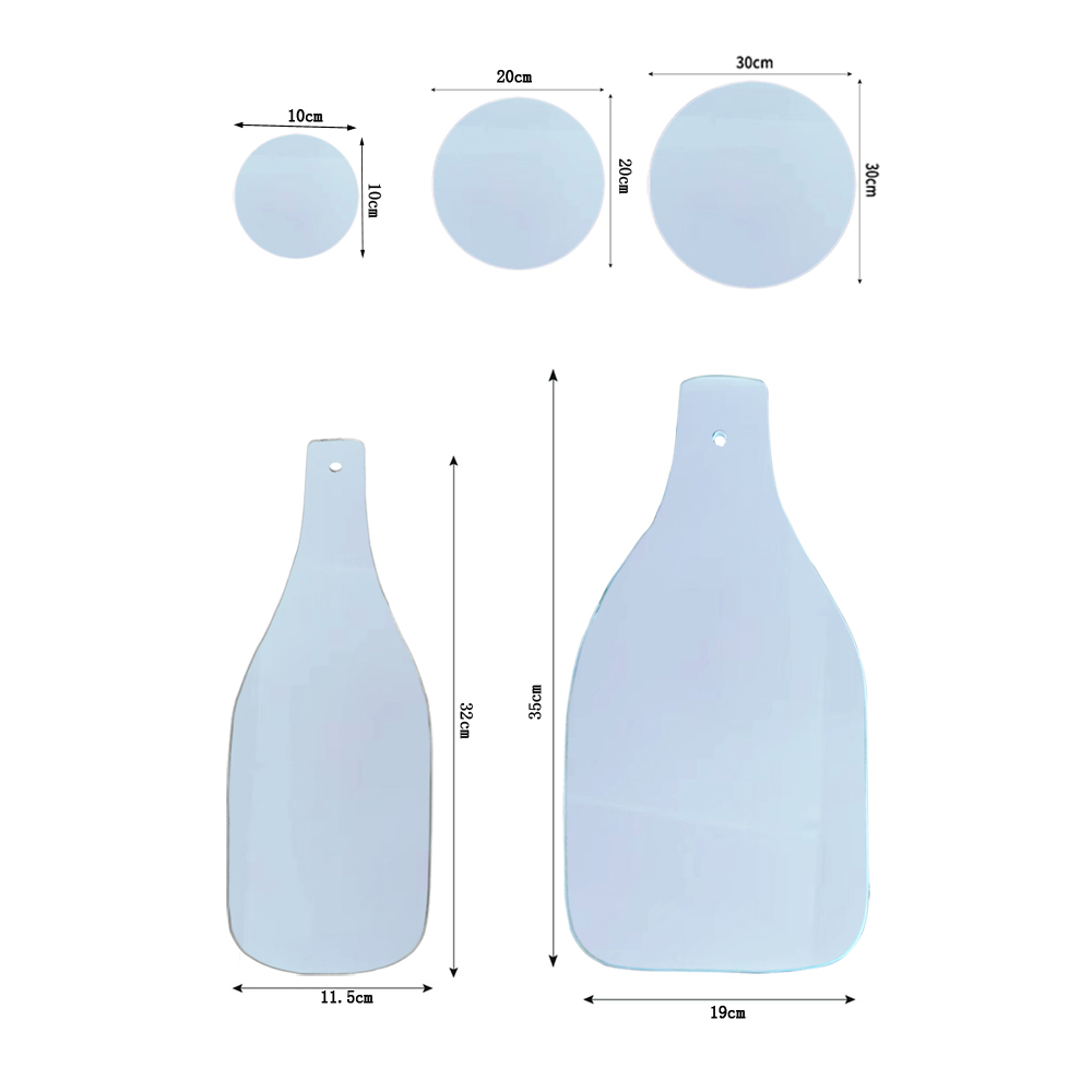 Square Round Kitchen Cutting Board with Sublimation Blank and Coated Tempered Glass