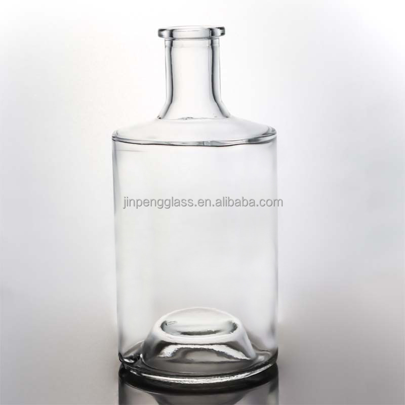 Decal Surface Handling 700ml Glass Whisky Bottle with Custom LOGO and Stopper Cap
