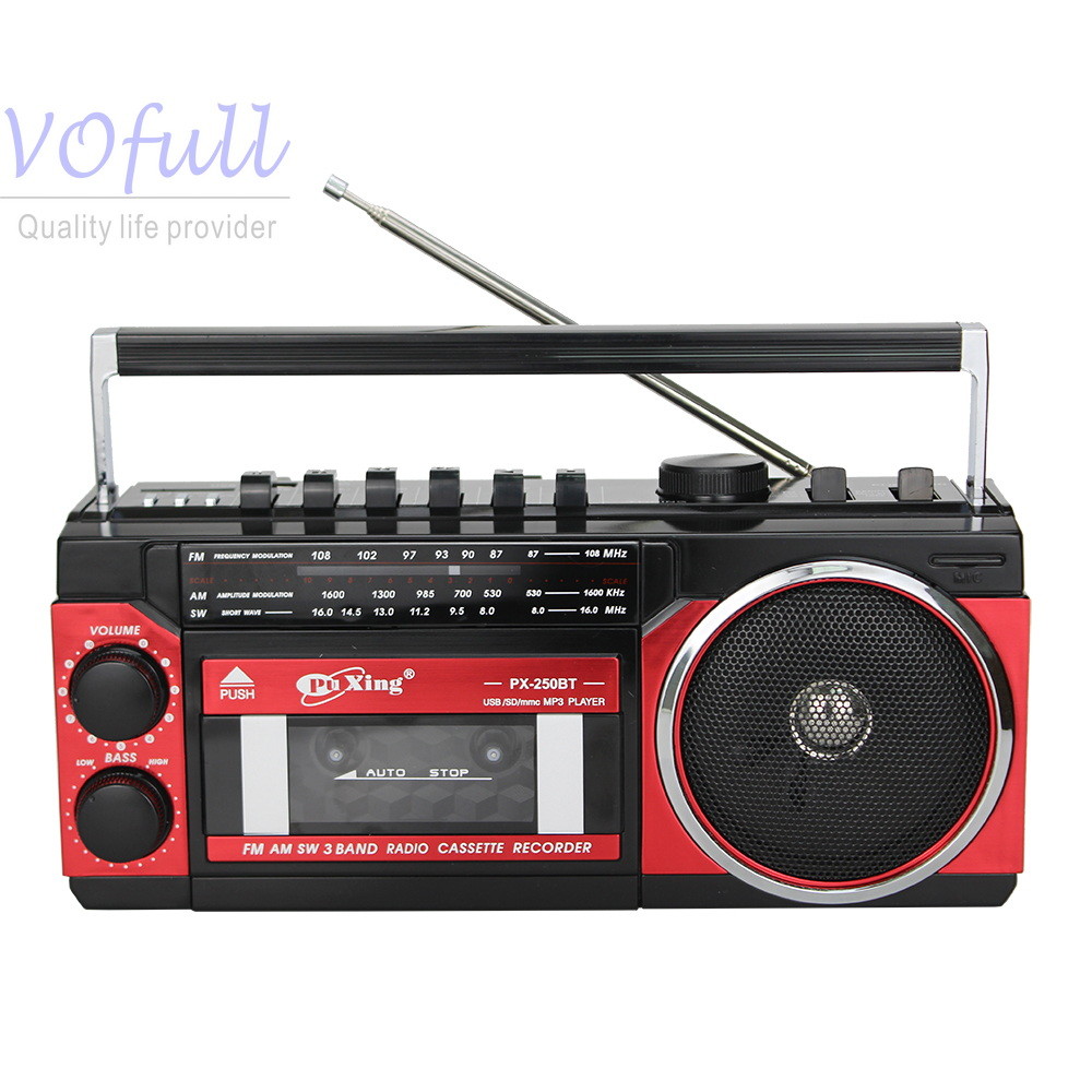 USB/TF Slot Portable Radio Player Powered by Rechargeable Battery Pack for Coffee/Wooden Enthusiasts