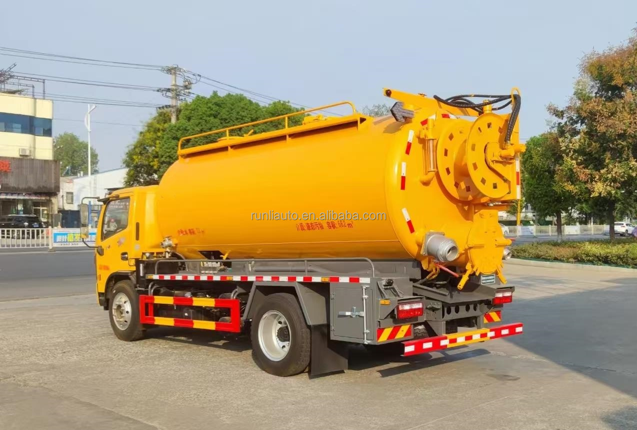China Factory Price DFAC DongFeng 1000L to 20000L Vacuum Suction Machine Truck Septic Tank Truck Sewage Fecal Suction Truck
