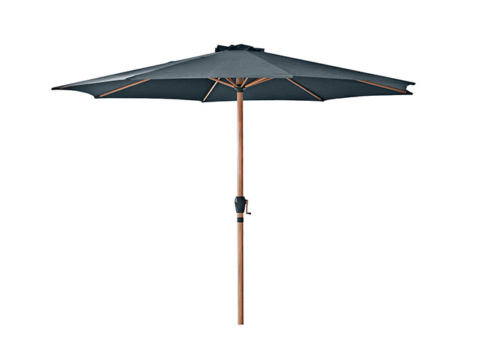 Steel Polyester Outdoor Sun Parasol , Large Waterproof Garden Umbrellas
