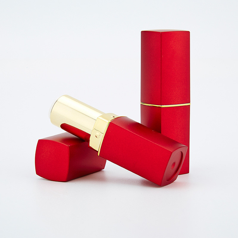 Red Empty Lipstick Tube Square Tube Phnom Penh telescopic rotating Lipstick Tube