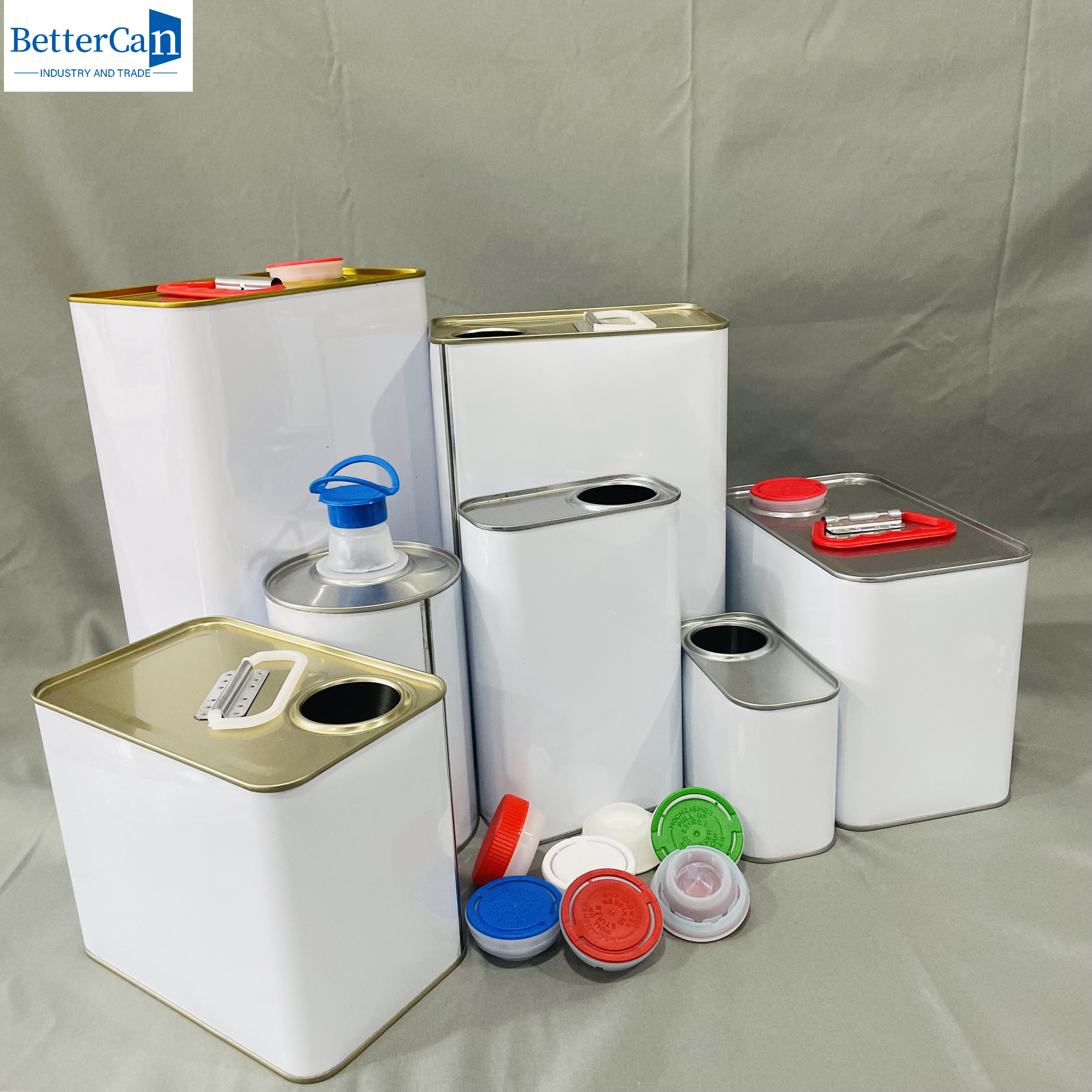 Round 4 Liter Plain Lever Lids 1 Gallon Paint Bucket Tin Packaging