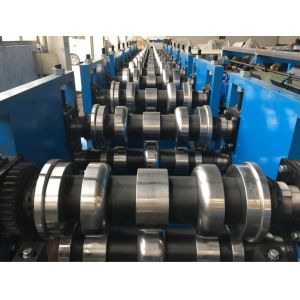 Pre - cutting and Punching Guard Rail Roll Forming Machine 2 wave profile with