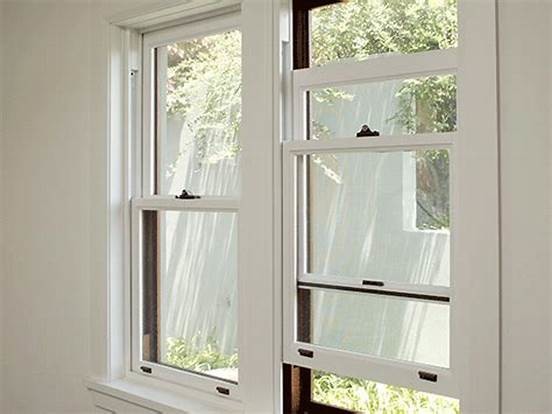 White Powder Coating Aluminium Sash Windows Strong Durability And Safety triple glazed sash Hung windows
