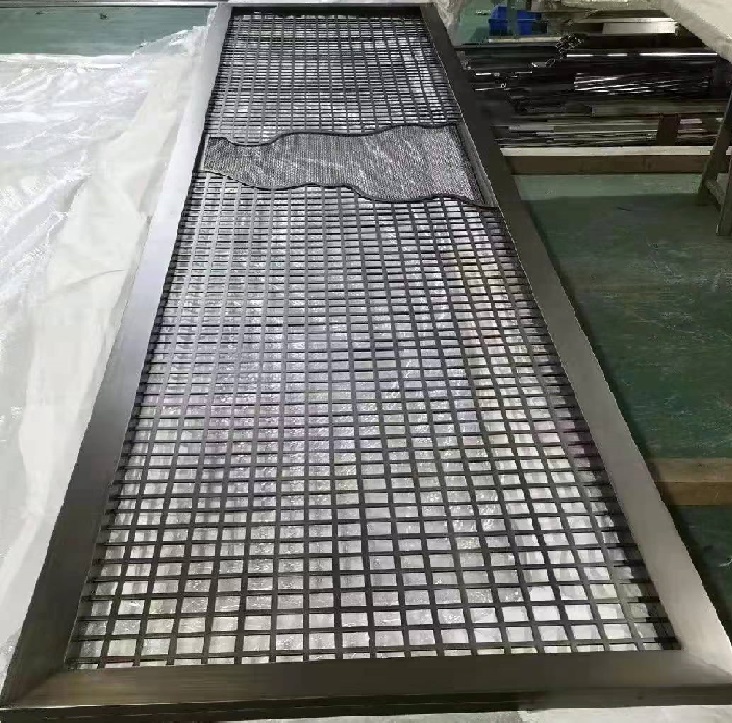High quality aluminum black modern room divider partition