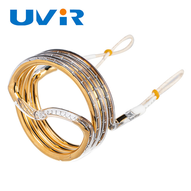 Circular Infrared Ir Heat Lamp 380V 2700W Gold Coating Quartz tube