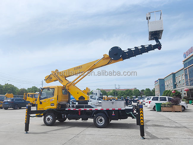 Factory Light Duty 18m High Altitude Operation Truck Boom Lift Mounted on Truck in Indonesia