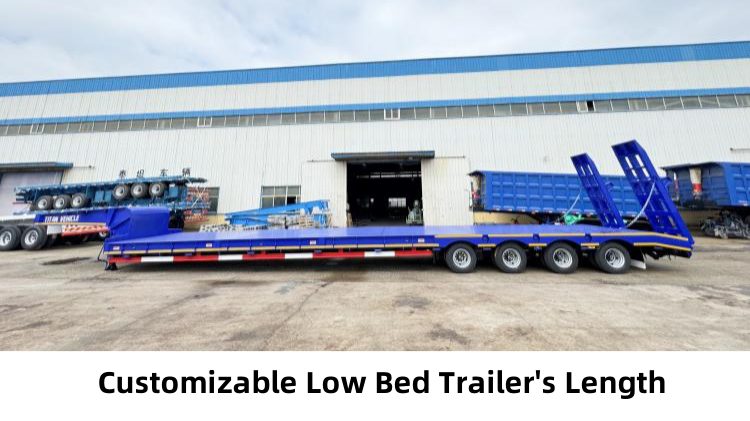 TITAN 4 Axle 40 Ft Semi Low Bed Trailer for Sale