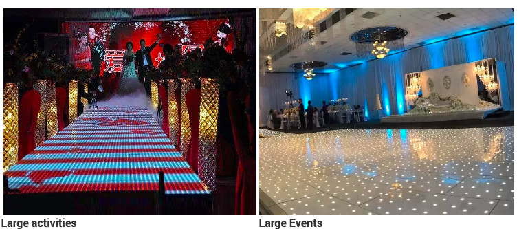 PH3.91 SMD Waterproof Light Up Led Screen Floor Tiles For Party Wedding