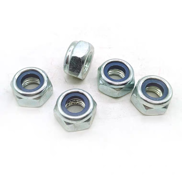 Metal Hex Flange Nylon Lock Nut Type DIN985 for Heavy Industry Fastening Applications