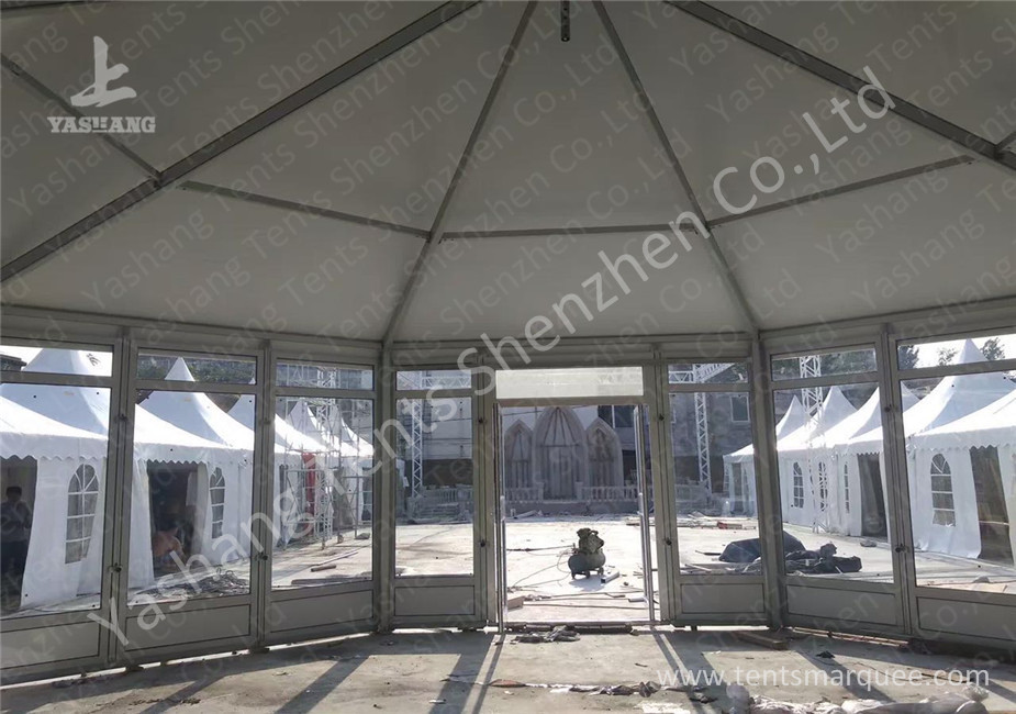 Custom Outdoor Tents For Events , Event Canopy Tent A Frame Combined With High Peak Shape