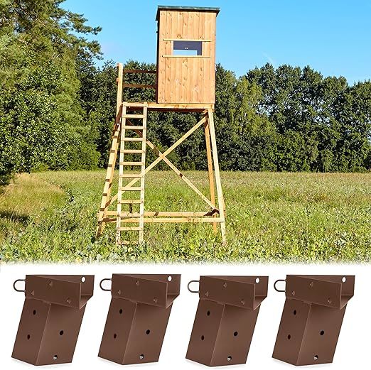 Quality Deer Stand Brackets 4"x 4", Elevator Brackets, Deer Blind Brackets, for Outdoor Hunting Platform, Elevated Deer Blinds Brackets for sale