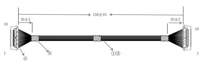 10P Lvds Micro Coaxial Cable Length 150mm I PEX 0.4mm Pitch 20633-310T-01S 1